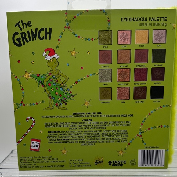 3/$60 🌸 Taste Beauty’s The Grinch Eyeshadow Palette - Picture 3 of 3